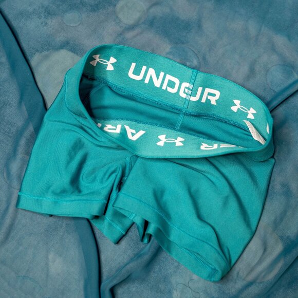 Under Armour Teal Compression Shorts – Size Small - Picture 3 of 5